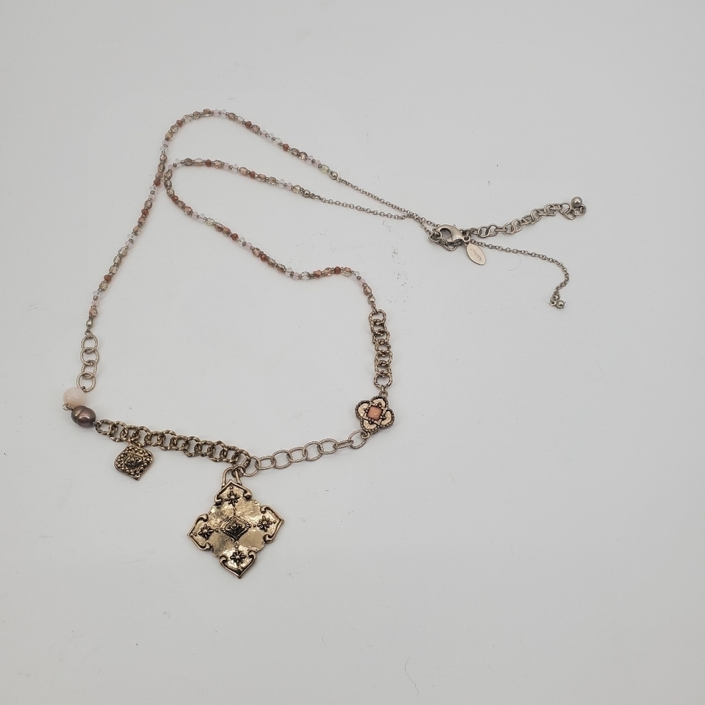 Chico's two toned 36"-40" long layering necklace